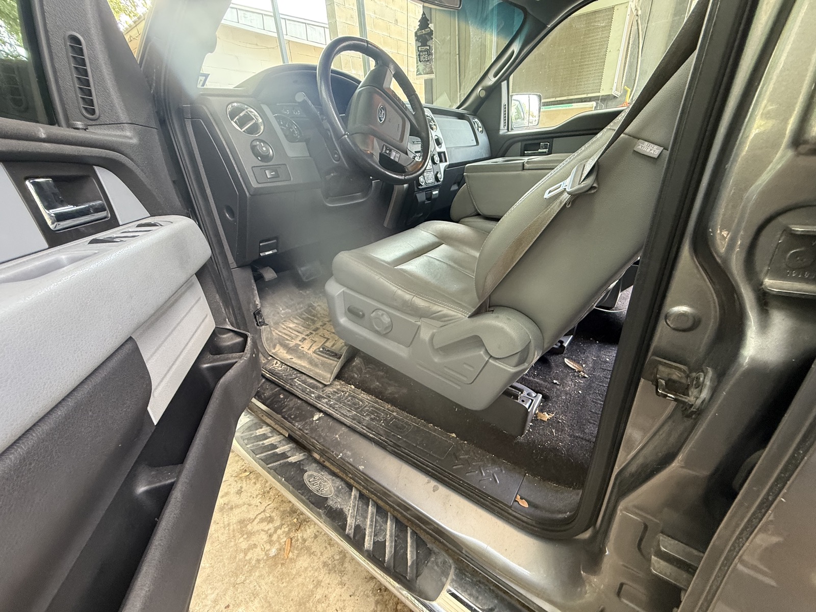 Truck interior - before